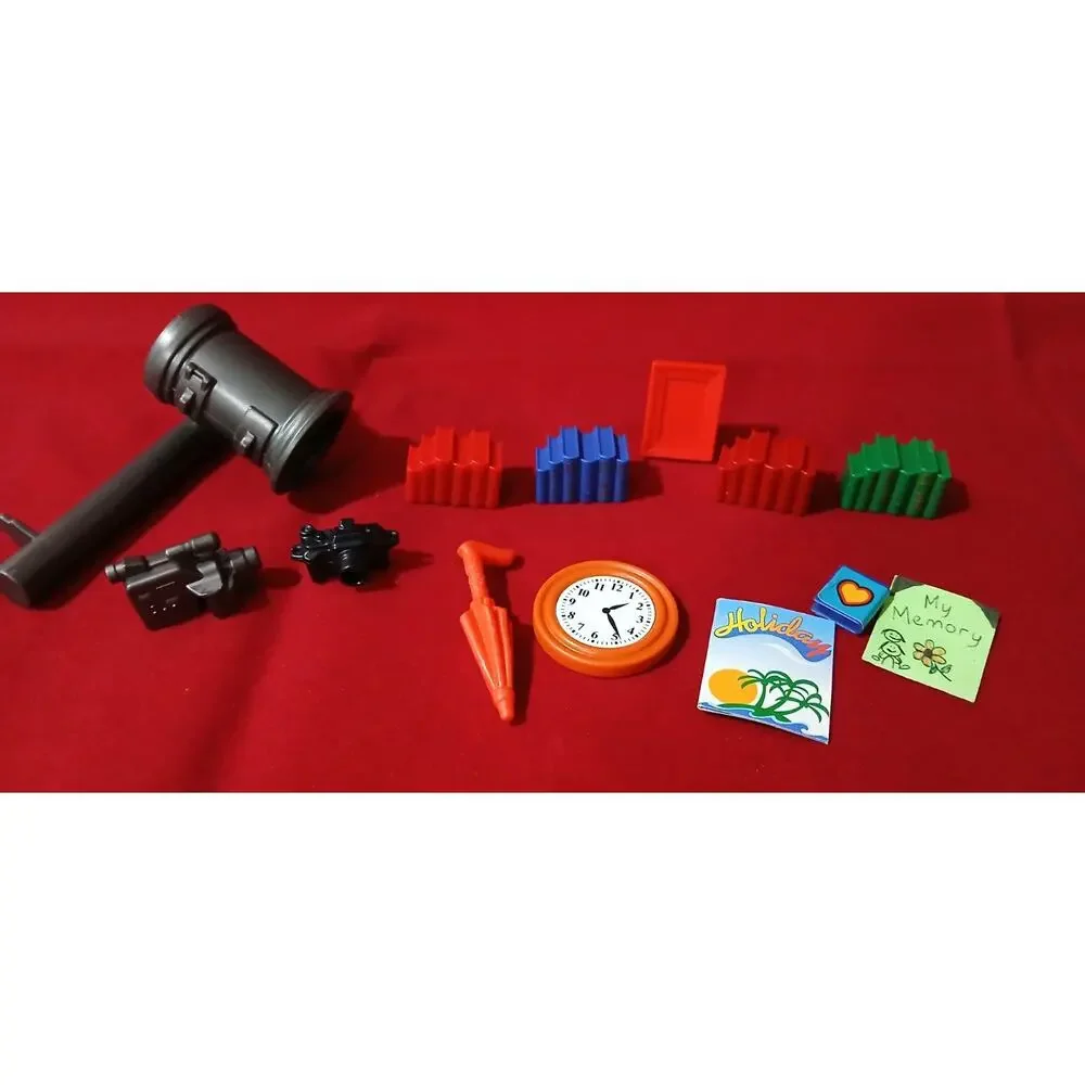 Playmobil Home Decor Book Clock Umbrella Camera Movie Camera Light Pic Frame lt